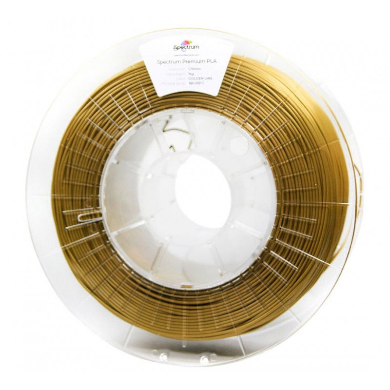 Filament Spectrum PLA 1,75mm 1kg - zlatá linka