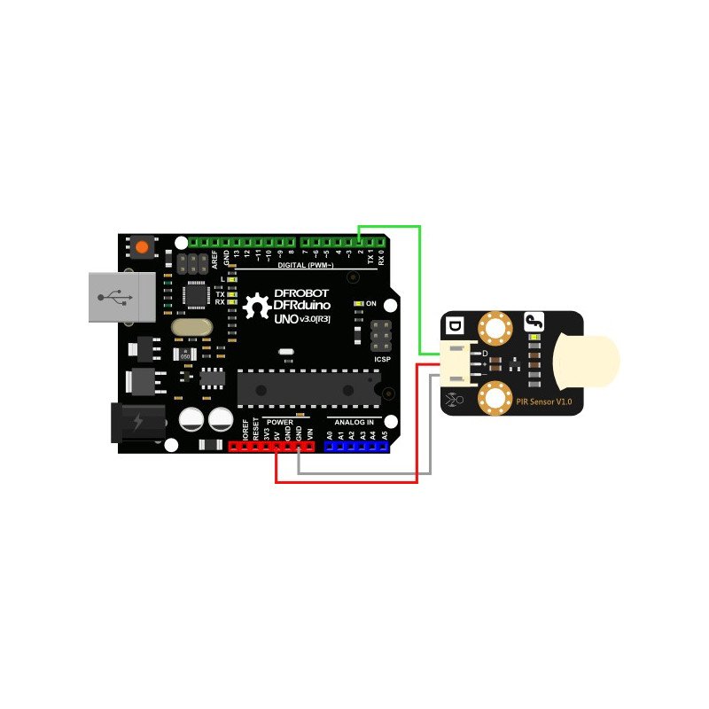 Digitální PIR snímač pohybu pro Arduino a Raspberry - DFRobot Gravity