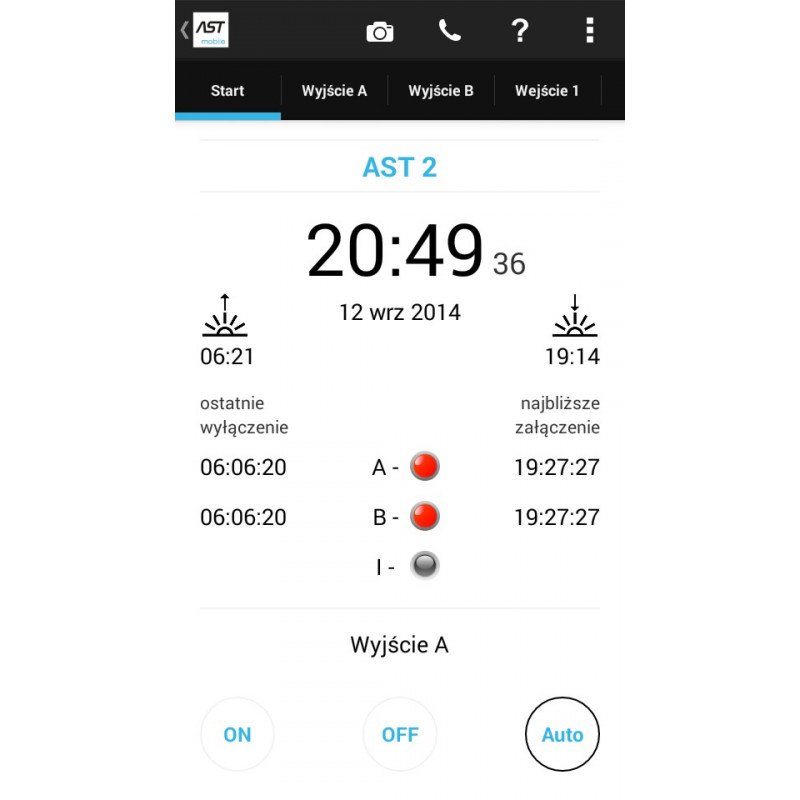 ASTmidi GPS - orloj na DIN lištu s GPS - 2 x výstup 230V / 5A + externí anténa