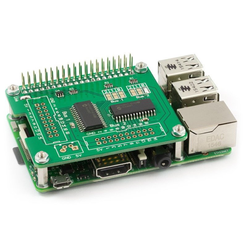 IO Pi Plus - expandér pro Raspberry Pi - 32 I/O pinů