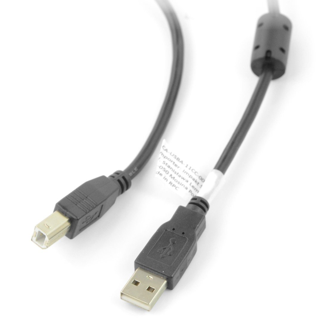Kabel USB A - B Lanberg - s feritovým filtrem - 1,8 m