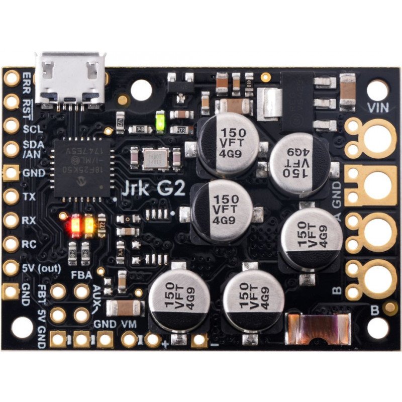 Pololu JRK G2 18v27 - jednokanálový ovladač USB motoru se zpětnou vazbou 30V / 27A