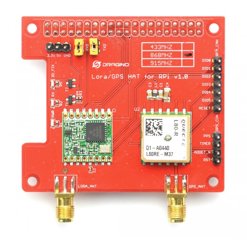 Raspberry Pi LoRs / GPS - štít pro Raspberry