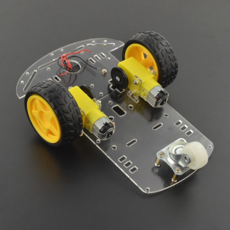 Dvoukolový podvozek robota s motory - obdélníkový