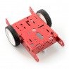 Červený podvozek 2WD 2kolový kovový robotický podvozek s motorovým pohonem - zdjęcie 2