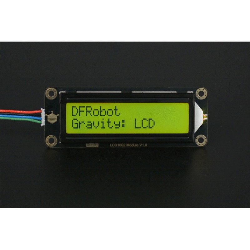 DFRobot Gravity - 2x16 I2C LCD displej - zelený - pro Arduino