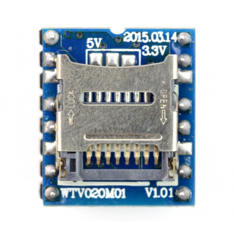 WTV020 - MP3 přehrávač se slotem pro microSD