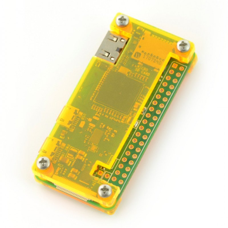 Pouzdro Raspberry Pi Zero - Fluo Open - žluté