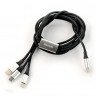 Baseus Rapid 3v1 kabel USB-C USB-C / microUSB / Lightning 1,2 m - černý - zdjęcie 1