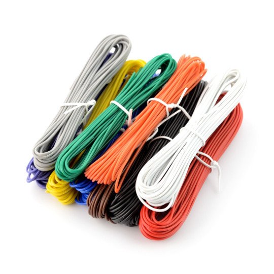 Sada kabelů z PVC - 10 barev - 60m