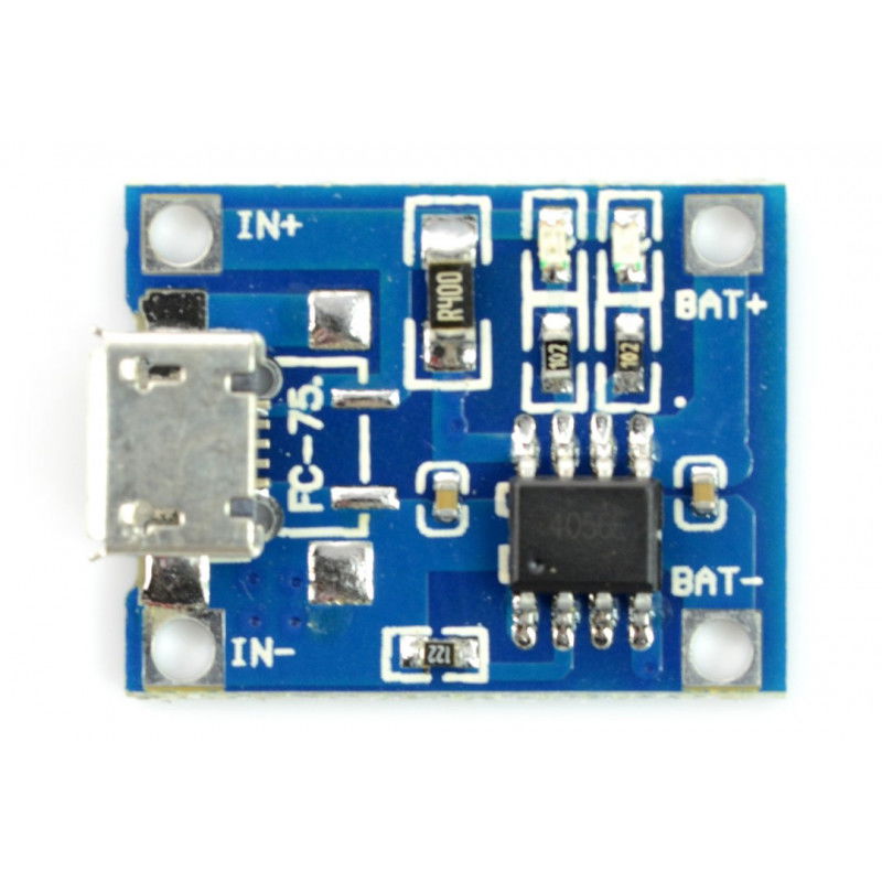 Nabíječka Li-Pol TP4056 pro jeden článek 1S 3,7V MicroUSB