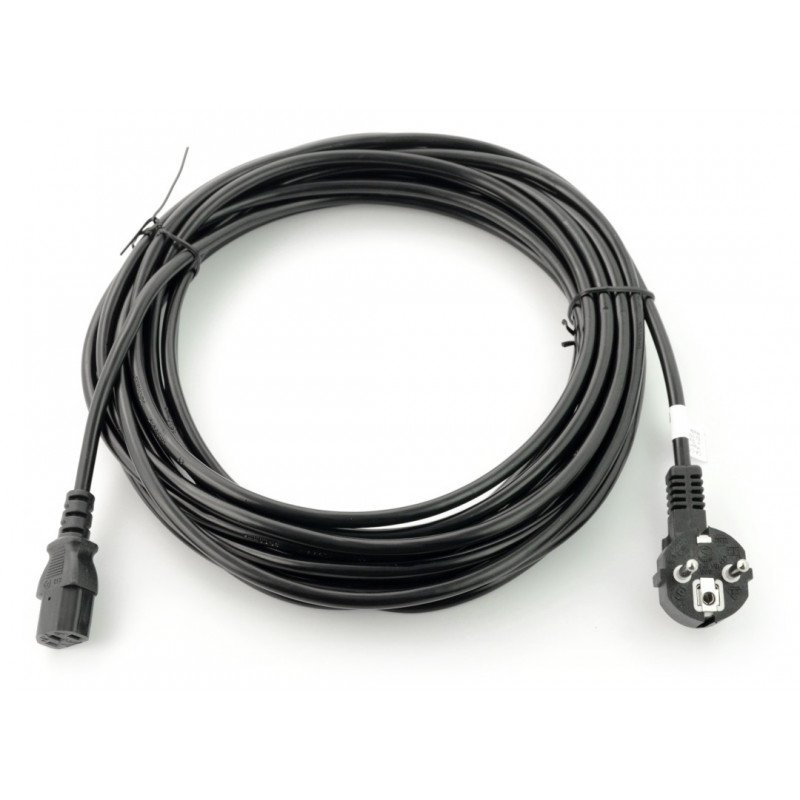 CEE 7/7 - IEC 320 C13 10m VDE napájecí kabel - černý