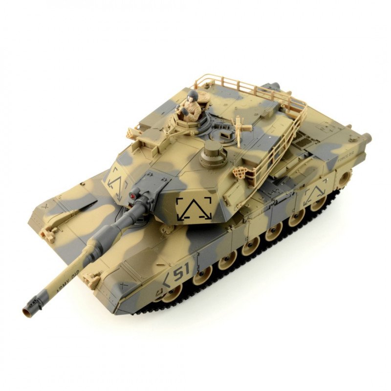 Dálkově ovládaný RC tank - Abrams M1A2 - 1:24