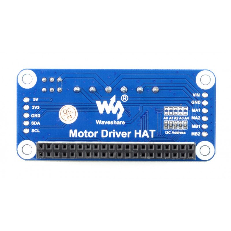 Dvoukanálový ovladač stejnosměrného motoru - HAT pro Raspberry Pi