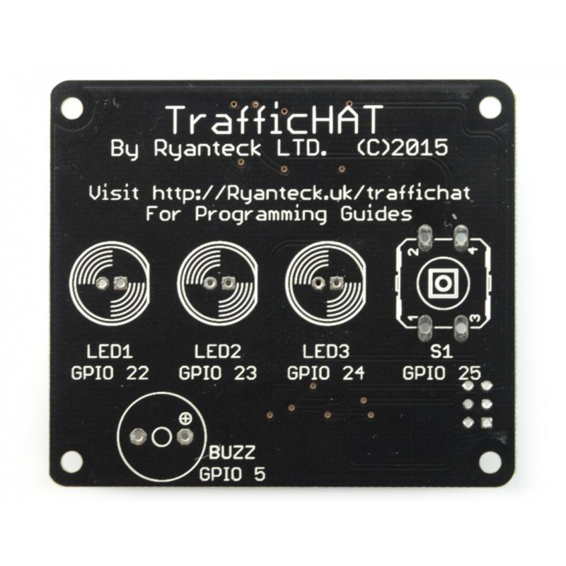 Traffic HAT - překrytí s diodami pro Raspberry Pi