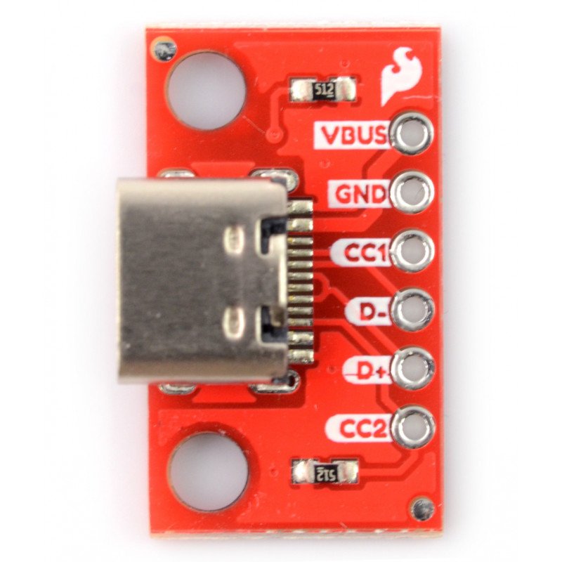 USB typ C 6 pin - konektor pro nepájivé pole - SparkFun