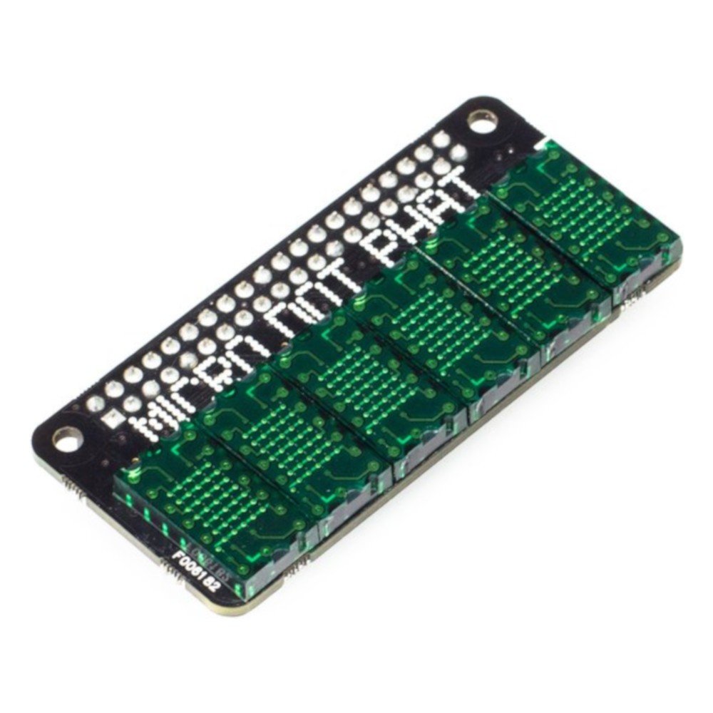PiMoroni Micro Dot pHAT - 6 5x7 LED polí - překrytí pro Raspberry Pi - zelená