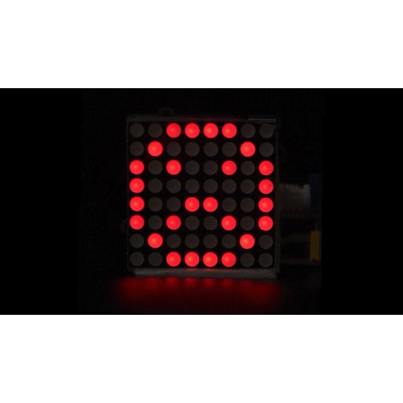 Grove Red LED Matrix w / Driver - 38x38mm LED Matrix - red + ovladač HT16K33