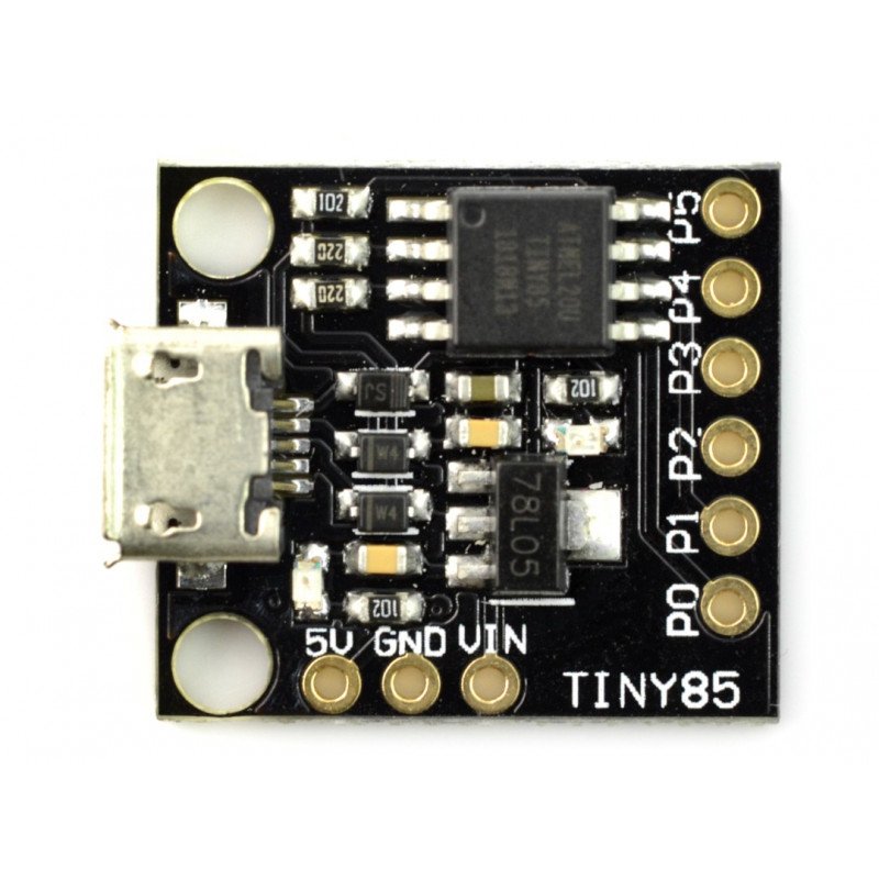 Digispark - mini mikrokontrolér Attiny85 - 5 V.