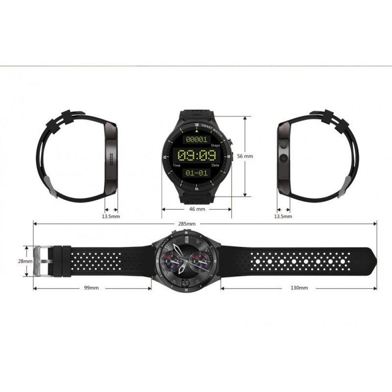 Smartwatch KW88 Pro - Black - Chytré hodinky