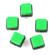 Taktický spínač 12x12 mm s krytkou, kulatý - červený