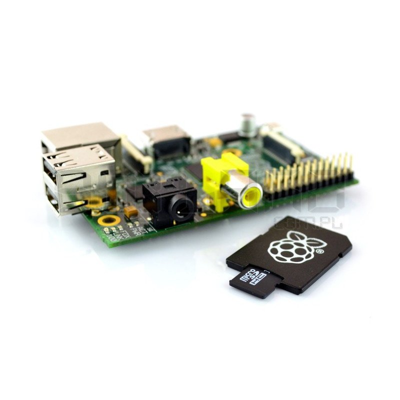 Raspberry Pi Model B 512 MB RAM se systémem paměťové karty +
