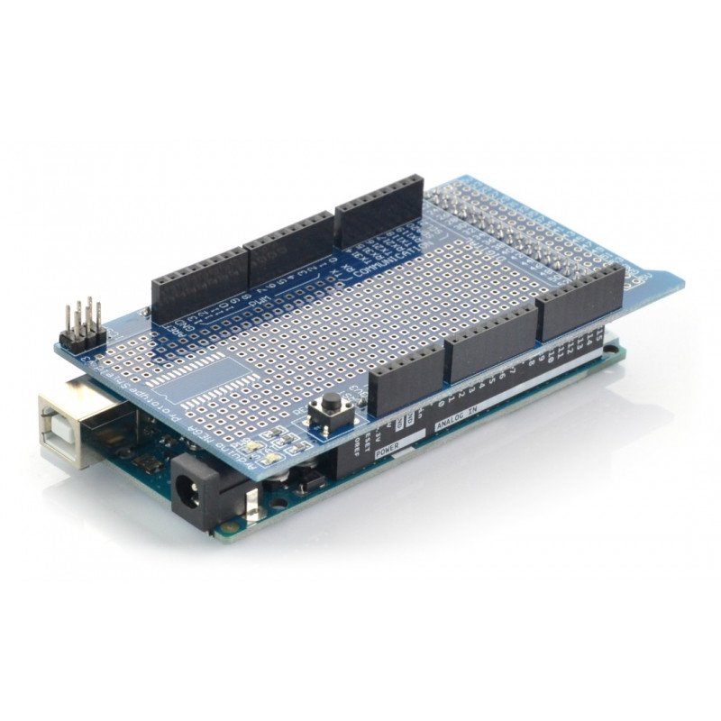 Arduino Mega Proto Shield v3.0 + prkénko na 170 jamek