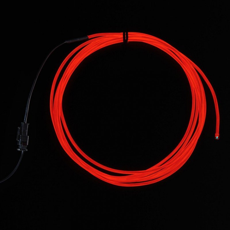 Elektroluminiscenční kabel 2,5 m - červený