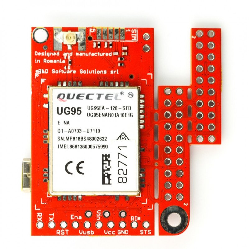 3G / GSM modul - u -GSM štít v2.19 UG95E - pro Arduino a Raspberry Pi - konektor u.FL
