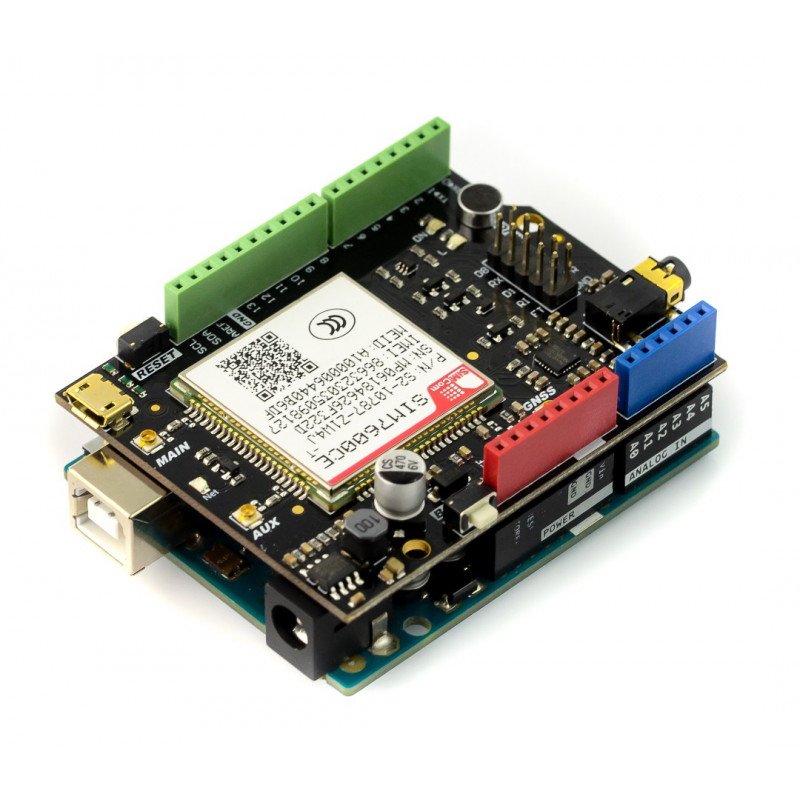 DFRobot Shield GSM / LTE / GPRS / GPS SIM7600CE-T - štít pro Arduino