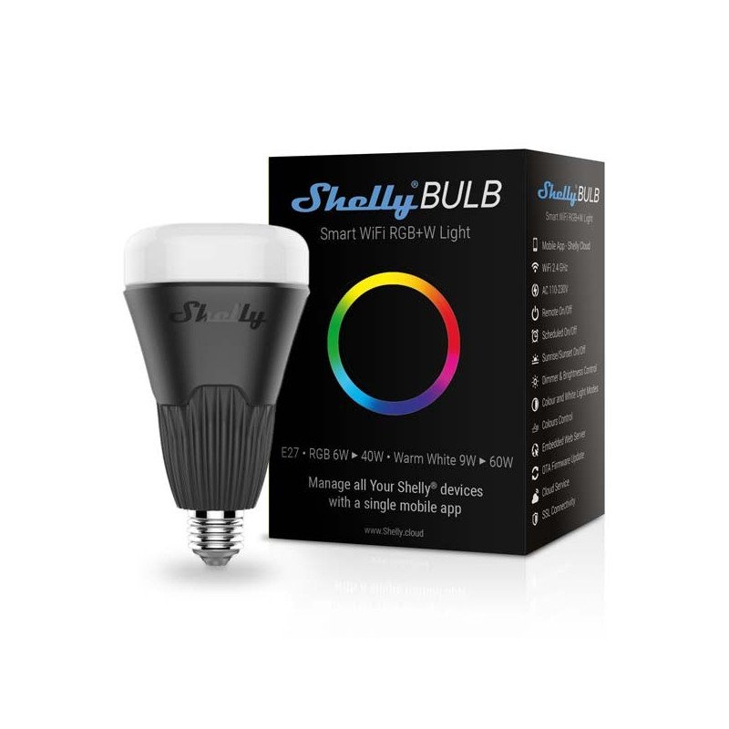 Shelly Bulb - inteligentní RGBW WiFi LED žárovka