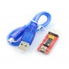 Převodník USB-UART FTDI FT232RL - miniUSB zásuvka + kabel USB - zdjęcie 3