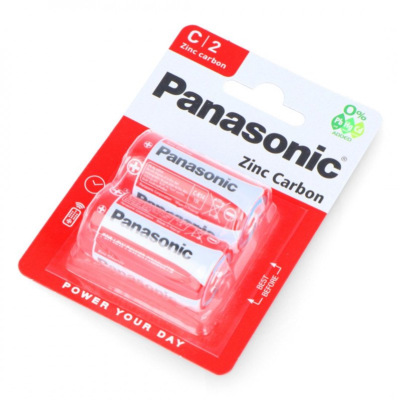 Baterie Panasonic R14 Red Bat 1,5 V - 2 ks.