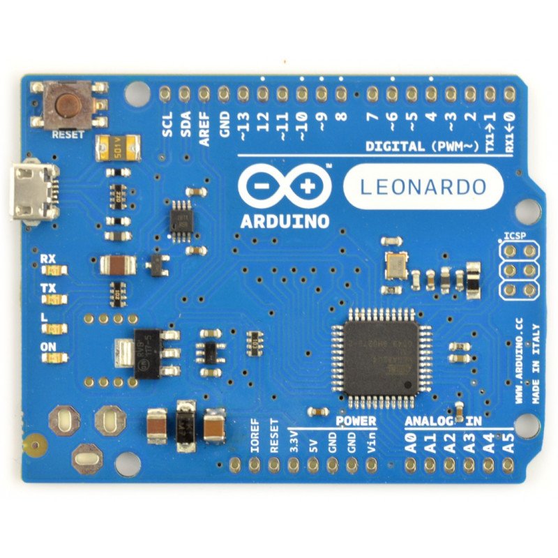 Arduino Leonardo nízký profil