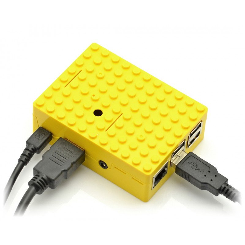 Pi-Blox - pouzdro Raspberry Pi Model 3/2 / B + - žluté