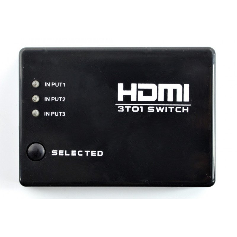 Přepínač HDMI 1.4b 1080p s dálkovým ovládáním - 3 vstupy