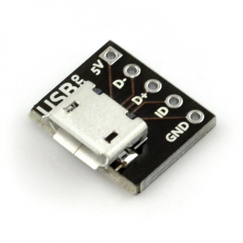 MicroUSB typ B 5 pin - konektor pro kontaktní desku - MSX