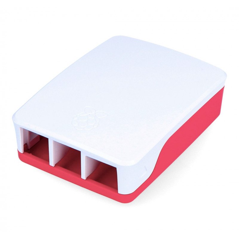 Oficiální pouzdro Raspberry Pi Model 4B - červené a bílé