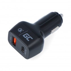 Nabíječka do auta Green Cell QC 3.0 3,6-12V / 3A - USB 3.0, USB-C