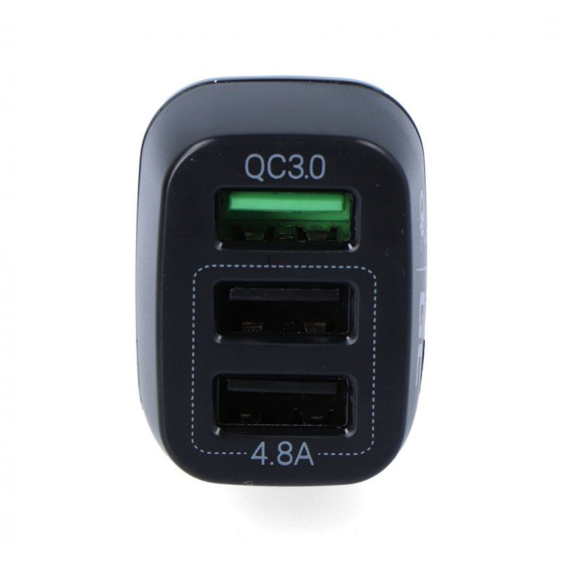 3x USB nabíječka / nabíječka do auta Green Cell