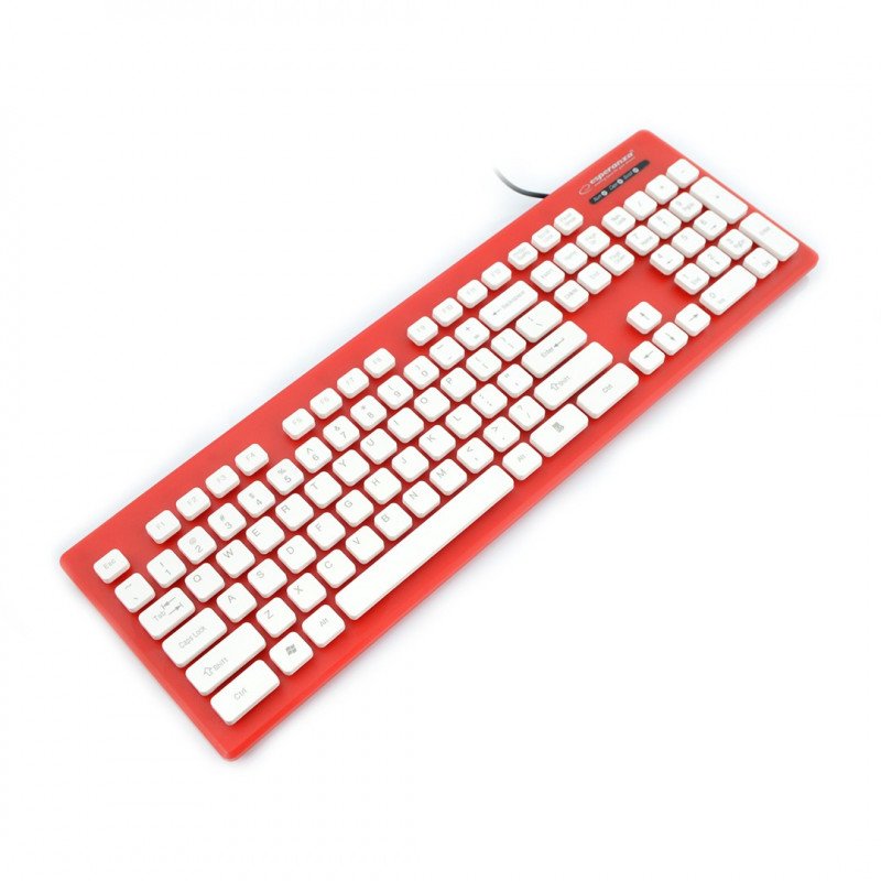 Singapurská vodotěsná klávesnice Esperanza USB - červená