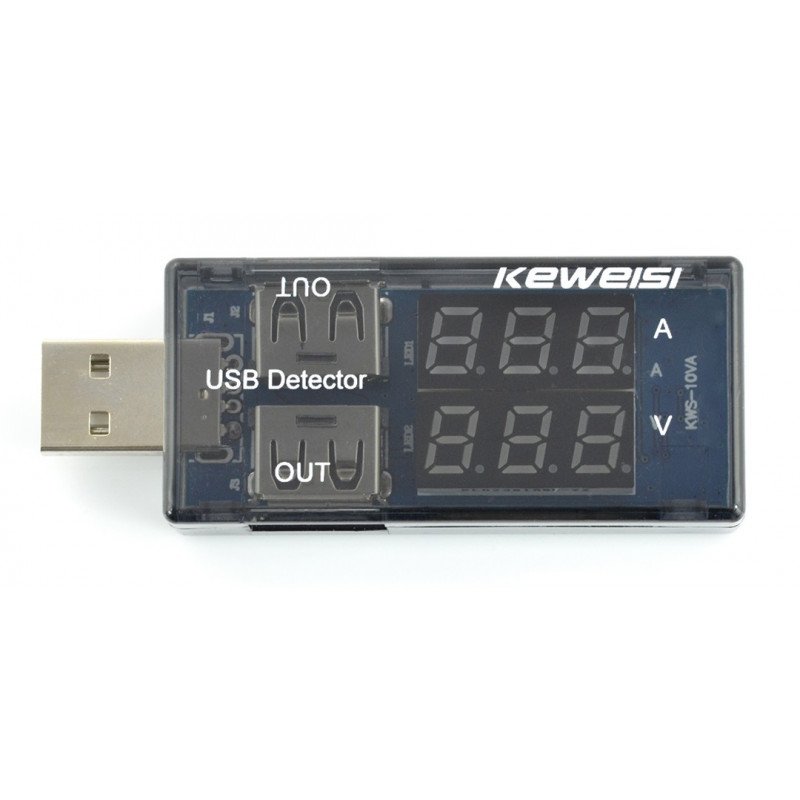 Měřič proudu a napětí z USB portu Keweisi