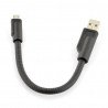 Kabel USB A - microUSB - B 0,2 m - tuhý - zdjęcie 1