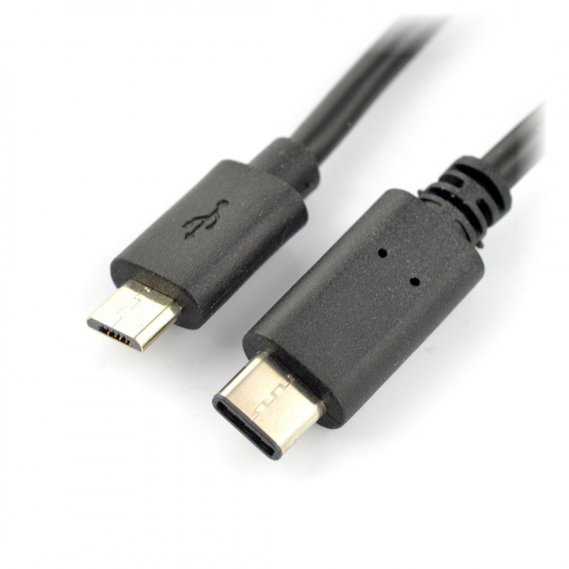 MicroUSB 2.0 kabel - USB 3.1 typ C Akyga - 1m