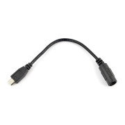 Adaptér 5,5 / 2,1 mm - microUSB zástrčka s 15cm kabelem