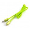 MicroUSB B - A - silikonový kabel eXtreme - 1,0 m - zelený - zdjęcie 2