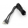 USB A - Lightning silikonový kabel pro iPhone / iPad / iPod - 1,5 m černý - zdjęcie 2