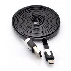 MicroUSB B - A Esperanza kabel - plochý 1m