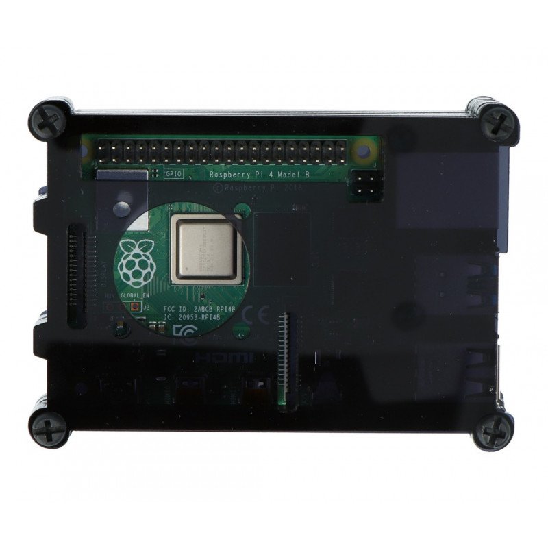 Pouzdro Raspberry Pi Model 4B - černé - LT-4B06