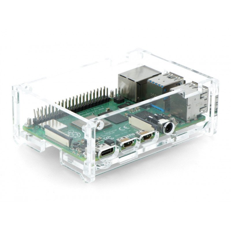 Pouzdro Raspberry Pi Model 4B - průhledné - LT-4B09
